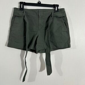 LOFT Olive Green Belted Shorts‎ Womens Size 0 Casual Summer